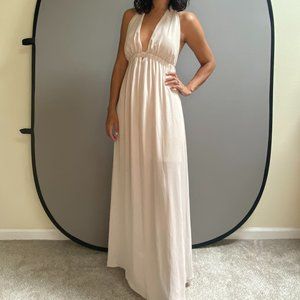 Cream Maxi Halter Dress  by Show Me Your Mumu - SX